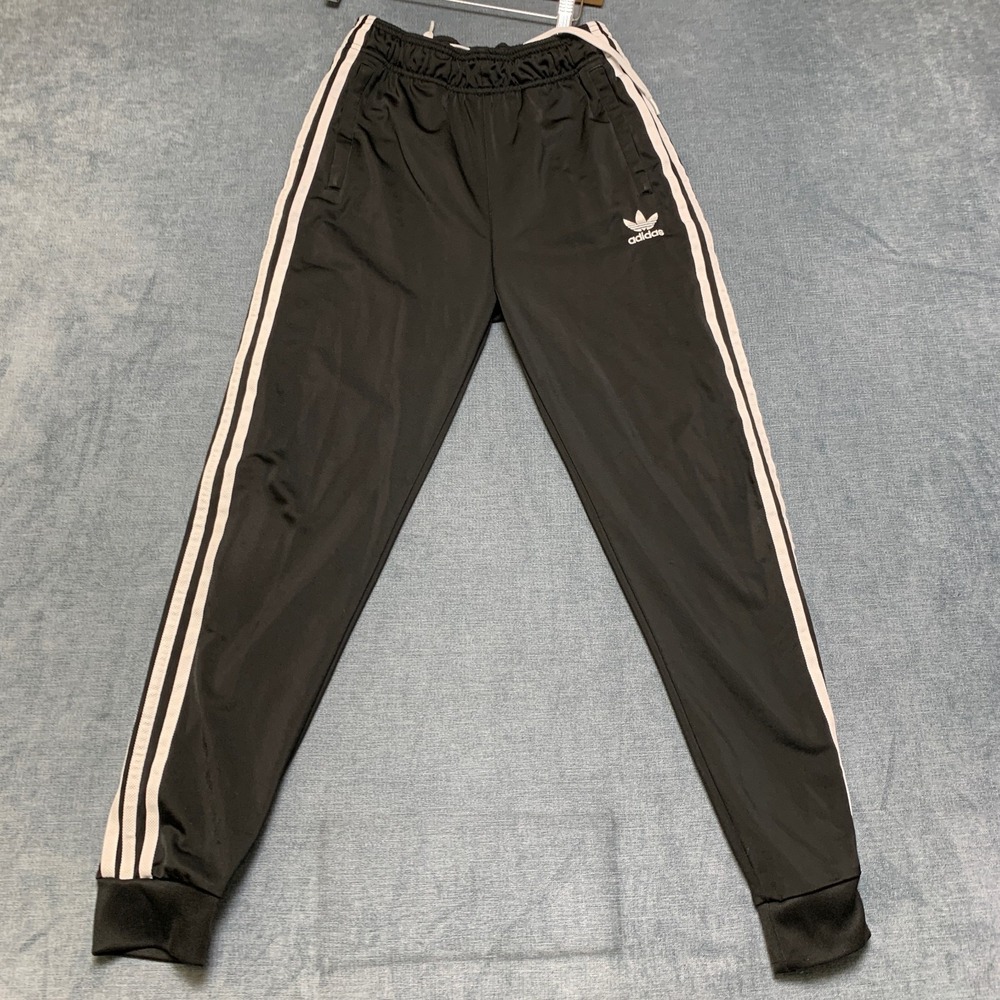 Adidas Primegreen Track Pants Women Large Black 3 Stripes Training Elastic Waist